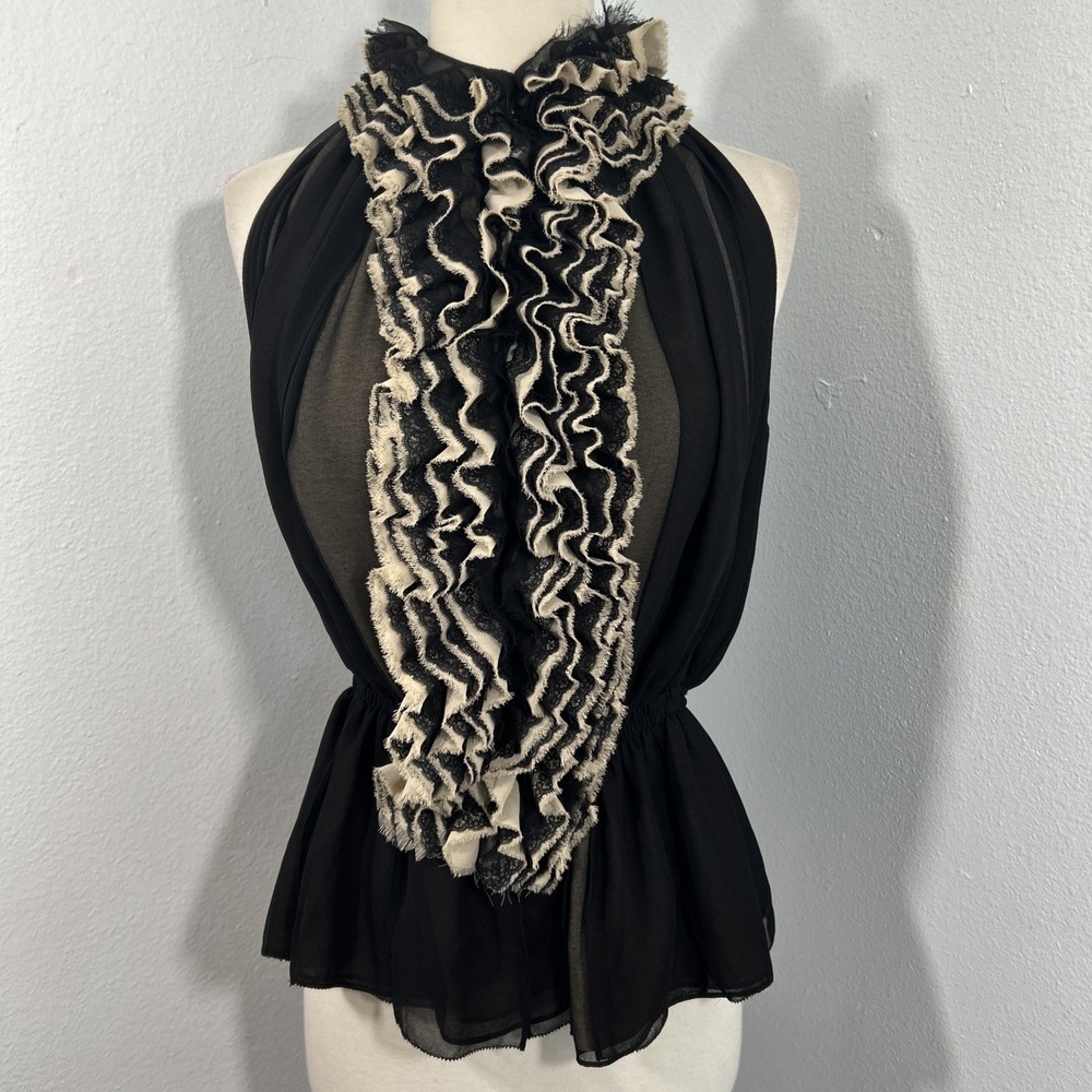 Robert Rodriguez for Target Blouse‎ Womens XS Ruffle Soft Girl Regency Ethereal